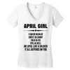 Super April Girl Women's V-Neck T-Shirt