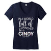 in a world full of grinches be a cindy lou who Women's V-Neck T-Shirt