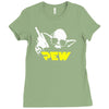 pew yoda wars funny Ladies Fitted T-Shirt