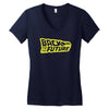 retro back to the future Women's V-Neck T-Shirt