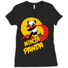 ninja panda Ladies Fitted T-Shirt
