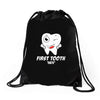 First Tooth Date Drawstring Bags