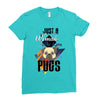 who loves pugs Ladies Fitted T-Shirt