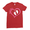 Baby Girl with Heart Any Name Customized Ladies Fitted T-Shirt