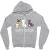 happy meowr Zipper Hoodie