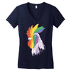 rooster pride Women's V-Neck T-Shirt