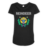 reindeer christmas Maternity Scoop Neck T-shirt