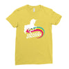 totally straight funny rainbow unicorn gay pride novelty fashion Ladies Fitted T-Shirt