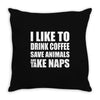 I Like To Drink Coffee.... Throw Pillow