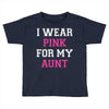 i wear pink for my aunt breast cancer Toddler T-shirt