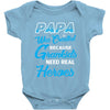 Papa Was Created because Grankids Need Real Heroes Baby Onesie