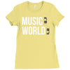 music on world off Ladies Fitted T-Shirt