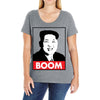 Kim Jong Un Boom Rocketman Ladies Curvy T-Shirt