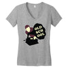 old school dj Women's V-Neck T-Shirt