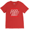 new  god first bro  t shirt religious humor lord tee V-Neck Tee