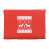 reindeer christmas ugly sweater Accessory Pouches