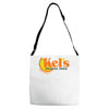kel's orange soda Adjustable Strap Totes