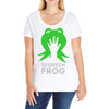the green frog Ladies Curvy T-Shirt