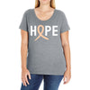 Hope Uterine Cancer Awareness Ladies Curvy T-Shirt