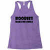 boobies make me smile (2) Racerback Tank