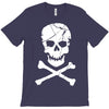 skull and crossbones pirate neon T-Shirt