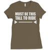 must be this tall to ride (2) Ladies Fitted T-Shirt