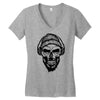 hipter skull Women's V-Neck T-Shirt