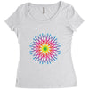 COSMIC FLOWER Women's Triblend Scoop T-shirt