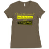 funny t shirt i live at the corner kiss my as &amp; no friggin way rude te Ladies Fitted T-Shirt