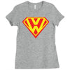with superman vw logo Ladies Fitted T-Shirt