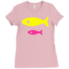 big fish little fish cardboard box Ladies Fitted T-Shirt