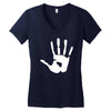 handprint sticker vinyl decal Women's V-Neck T-Shirt