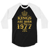 kings are born in 1977 3/4 Sleeve Shirt