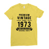 Premium Vintage Since 1973 Limited Edition Original Parts Ladies Fitted T-Shirt