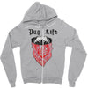 pug life Zipper Hoodie