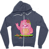 mrs yetti and her poops Zipper Hoodie