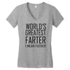 world's greatest farter i mean father Women's V-Neck T-Shirt
