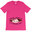 February Peeking Out Asian Baby Girl T-Shirt