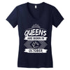 Queens Are Born In October Women's V-Neck T-Shirt