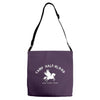 camp half blood white and black outline Adjustable Strap Totes