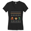super mario chistmas Women's V-Neck T-Shirt