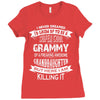 Super Cool Grammy Of A Freaking Awesome Granddaughter Ladies Fitted T-Shirt