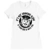 drinking with your cat Ladies Fitted T-Shirt