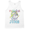 unicorns are born in june cute unicorn Tank Top