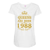 queens are born in 1988 Maternity Scoop Neck T-shirt