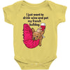 hi quality frenchie Baby Bodysuit