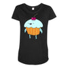 funny cartoon Maternity Scoop Neck T-shirt