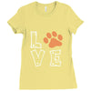 love paw rhinestud Ladies Fitted T-Shirt