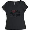 I Love My Papa Women's Triblend Scoop T-shirt