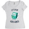 let's play video games Women's Triblend Scoop T-shirt